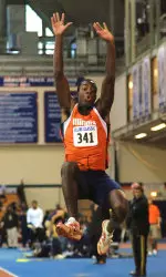 Sophomore Andrew Riley scored three points for the Illini in the long jump and qualified for a pair of event finals after running the fastest 60m hurdles time and second-fastest mark in the 60m dash.