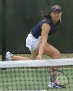 Senior Christine Stromberg recorded her first dual win of the season, 6-0, 6-0 over Kate Kennedy of Western Illinois.