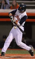 Craig Lutes went 2-for-3 to lead the Illini offense on Sunday.