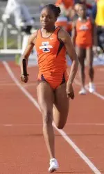 Sophomore Ryisha Boyd was part of the second-place 4x400m relay on Saturday at the Drake Relays.