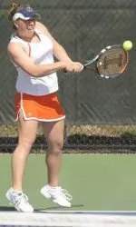 Sophomore Chelcie Abajian defeated Michelle Sulahian, 6-3, 6-0.