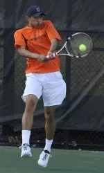 Stephen Hoh helped clinch the doubles point with Connor Roth in the Illini's 4-0 victory.
