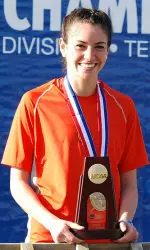 Senior Angela Bizzarri is a three-time recipient of the Dike Eddleman Award, joining sprinter and hurdler Perdita Felicien with that distinction.