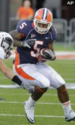 Mikel Leshoure ran for two touchdowns totalling 115 yards in Saturday's win