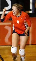 Hillary Haen had 54 assists and 10 digs in the win over Penn State.