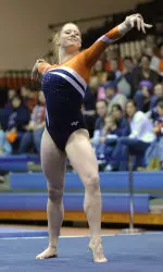 Junior Kelsey Joannides finished third in the all-around with a 39.075 at Crisler Arena.