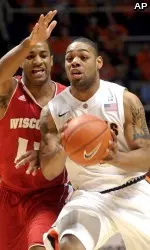 Demetri McCamey scored 21 points in Sunday's win over the Badgers.