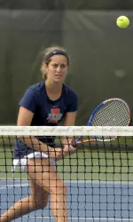 Breanne Smutko played her way to the main draw of the tournament on Friday.