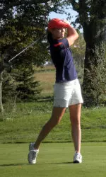 Senior Hailey Koschmann is currently tied for fourth after 27 holes of the Fighting Camel Classic.