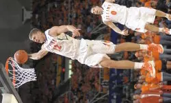 Meyers Leonard had a double-double with career highs of 22 points and 12 rebounds in the win over Richmond.