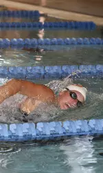 Courtney Pope earned her third first-place finish in two meets, winning the 1000 free on Saturday.