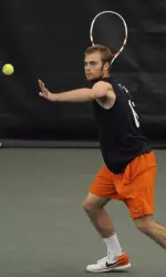 Senior Dennis Nevolo finished runner-up at the USTA/ITA National Indoor Championships on Sunday.