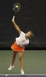 Sophomore Misia Kedzierski captured her second singles win on Sunday.