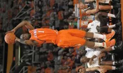 Junior D.J. Richardson was 4-of-6 from three-point land and scored a game-high 17 points.