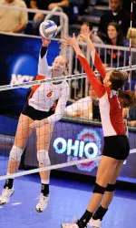Senior Michelle Bartsch hit .362 with 18 kills and only one error in the Sweet 16 victory over Ohio State.
