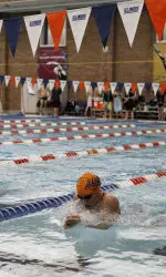 Junior Michelle Mehnert placed third and posted a personal-best time in the 500 free.