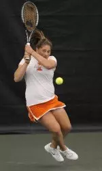 Junior Chelcie Abajian earned her eighth win of the season.