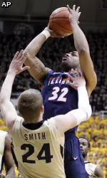 Demetri McCamey led the Fighting Illini with 18 points.