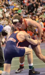Jimmy Kennedy pinned Virginia Tech's Chris Diaz to reach Friday's quarterfinals.