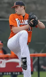 Left-hander Corey Kimes worked seven quality innings to propel the Illini to a 7-4 win over Saint Louis on Saturday.