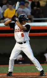 Senior Pat Sheehan drew a walk in the bottom of the ninth to force in the game-winning run as the Illini topped Indiana State, 7-6, in Illinois' home-opener.