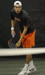 Senior Abe Souza teamed up with sophomore Stephen Hoh to claim a win at No. 2 doubles.