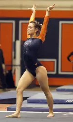 Sophomore Alina Weinstein led the Illini in the all-around with a 39.100 on Friday night.