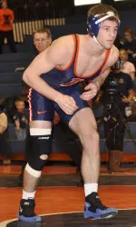 Conrad Polz advanced to the consolation semifinals with a pair of wins on Saturday night.