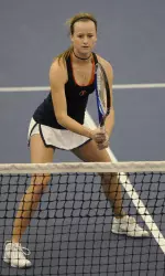 Junior Amy Allin improved to 4-0 in Big Ten play.