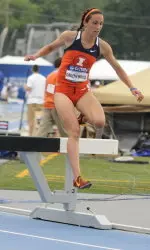 Senior Chantelle Groenewoud advanced to the NCAA steeplechase final for the first time in her career with a personal-best time.
