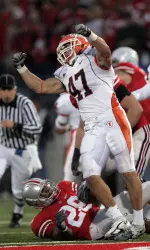 J Leman is one of four linebackers named to the All-Decade Team on Wednesday.