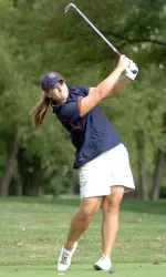 Sophomore Ember Schuldt led the Illini on day one and is tied for third at three-under.