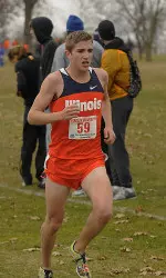 Junior Jordan Hebert placed second for the Illini and third overall in the Illini Challenge.