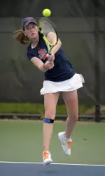 Sophomore Allison Falkin won two singles matches at the No. 1 spot on Saturday.