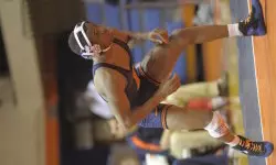 Junior B.J. Futrell defeated No. 6 Case Quiroga of Purdue with a 13-6 decision to earn his 15th victory this season.