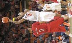 Joseph Bertrand scored a career-high 25 points against the Corn Huskers, the most by an Illini in a game this season.