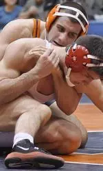 No. 14 Eric Terrazas defeated Michigan's No. 4 Eric Grajales by a 6-3 decision.