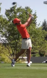 Sophomore Pimploy Thirati had two birdies and 13 pars on the day.