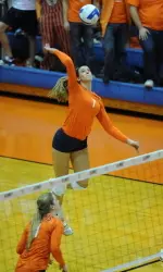 Jocelynn Birks had a double-double with a career-high 25 kills and 16 digs in tonight's match.