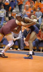 B.J. Futrell became Illinois' school record holder for most falls in a career with 34 total, after going 3-0 at the Journeyman Duals.