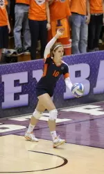 Jackie Wolfe finished her Illinois career with 73 service aces.