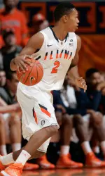 Joseph Bertrand scored 10 straight points late to give the Illini a lead late in the game.