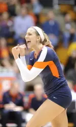 Jocelynn Birks set a new Illinois record, earning five Big Ten weekly honors in 2012.