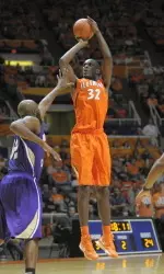 Nnanna Egwu sunk his first career three-pointer early in the second half.