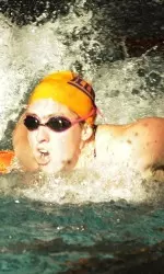Junior Erin Rodriguez set a new school record in the 200 fly on Saturday at the final day of the Big Ten Championships