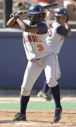 Senior outfielder Nikki Simpson went 3-for-5 with a pair of triples, two runs scored and an RBI.