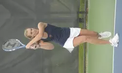Junior Rachael White won in both singles and doubles play on Monday.