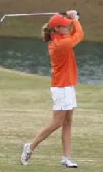 Senior Hailey Koschmann is tied for second and just two shots off the lead after 36 holes of the BYU Entrada Classic.