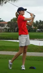 Senior Hailey Koschmann birdied her final three holes on Tuesday and tied for second at the BYU Entrada Classic.