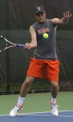 Senior Dennis Nevolo captured wins at the top spot in doubles and singles on Friday.